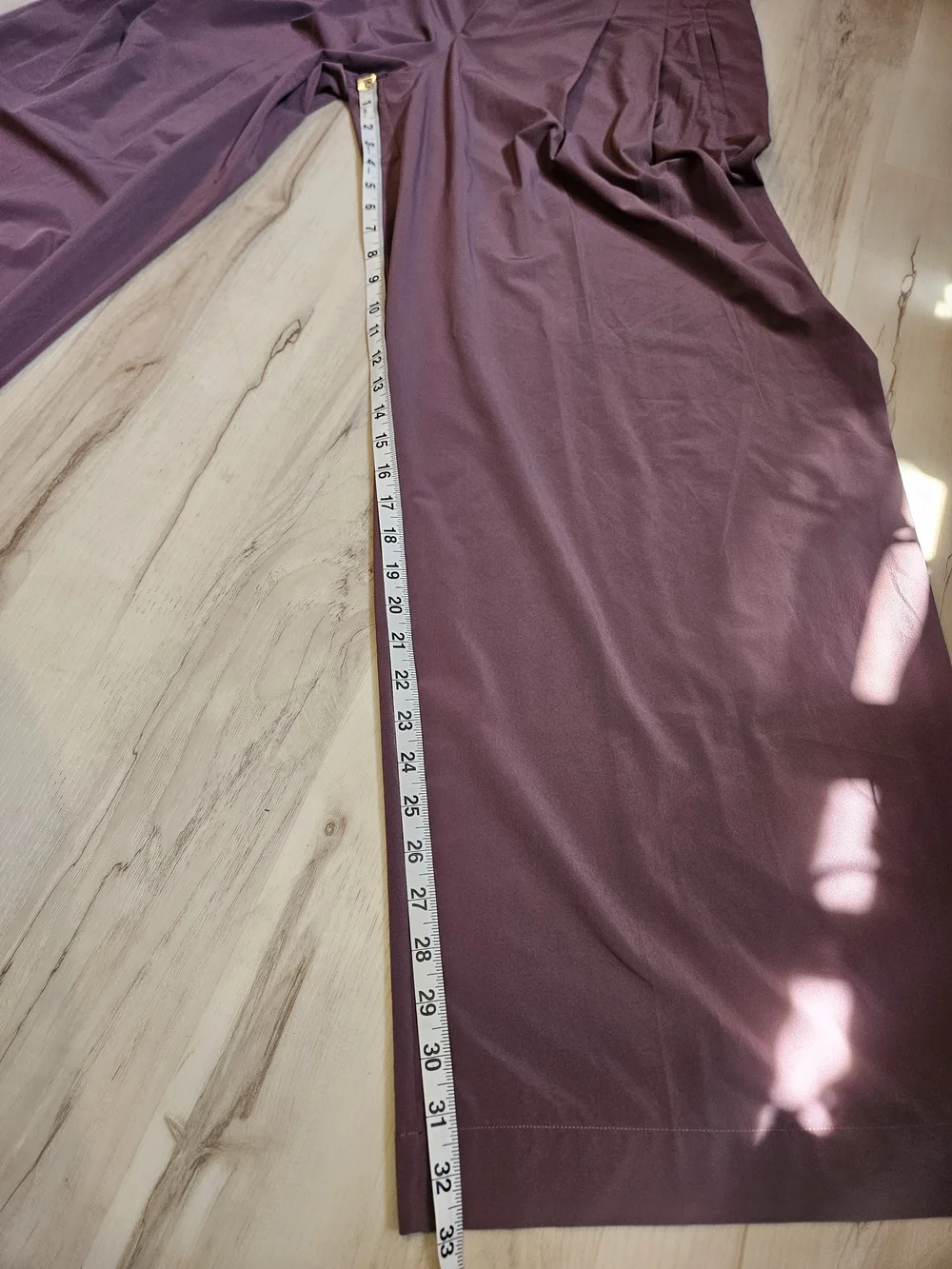 Athleta Brooklyn Heights Wide Leg Pleated Pants Mauve Purple Womens 14 Tall EUC - Picture 5 of 15